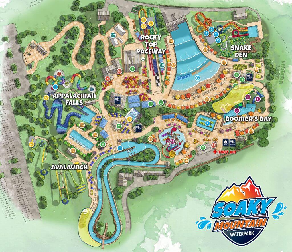 New map for Soaky Mountain Waterpark