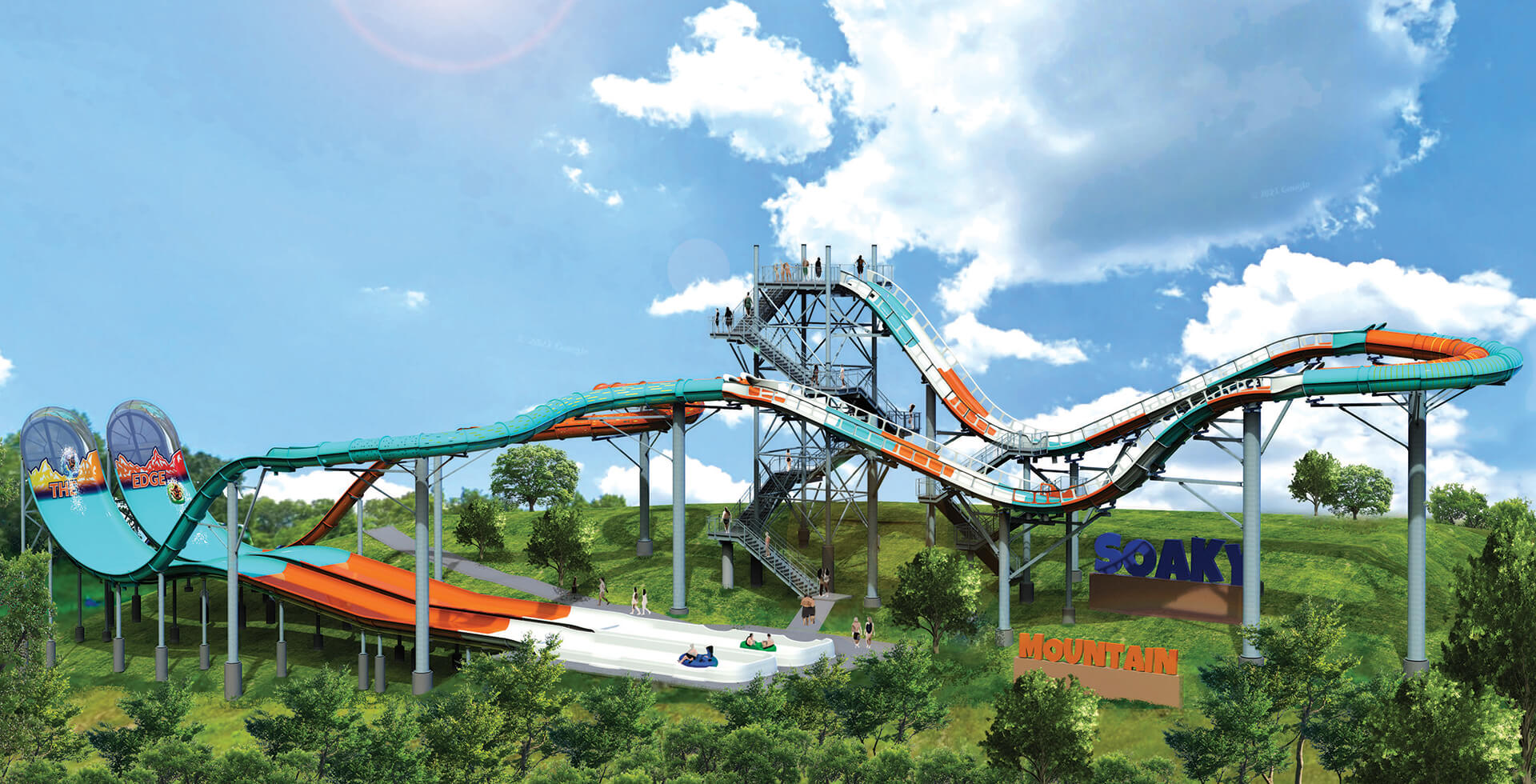 Soaky Mountain Waterpark render of The Edge coming in 2022