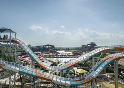 The Edge Watercoaster view of the twist and turns on the lanes for website gallery