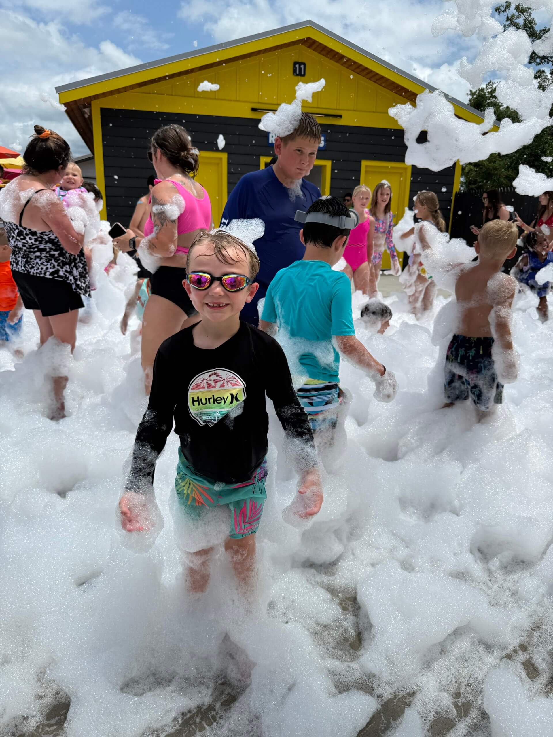 Soaky Mountain Waterpark foam party