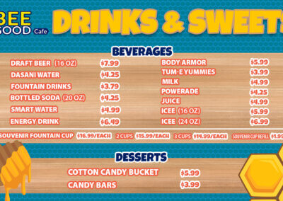 Bee Good Cafe Drinks & Sweets Menu 2026 for website.